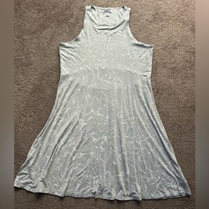 Athleta Santorini Thera Sleeveless Pastel Gray Women Dress‎ XL
